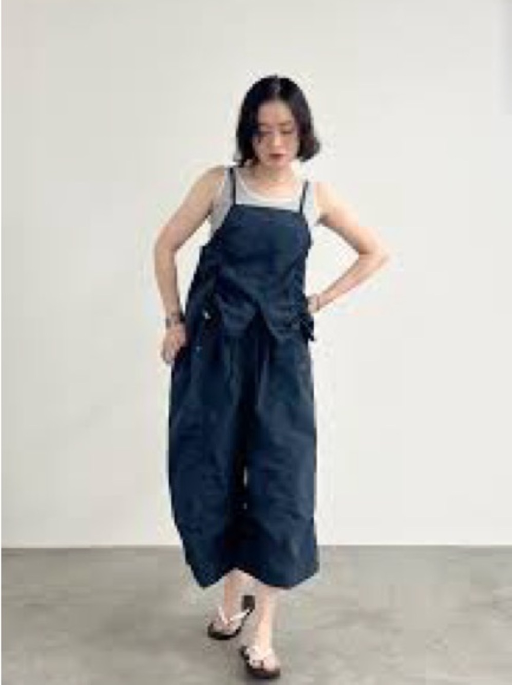 y's Women's Navy Wide-Leg Jumpsuit 2